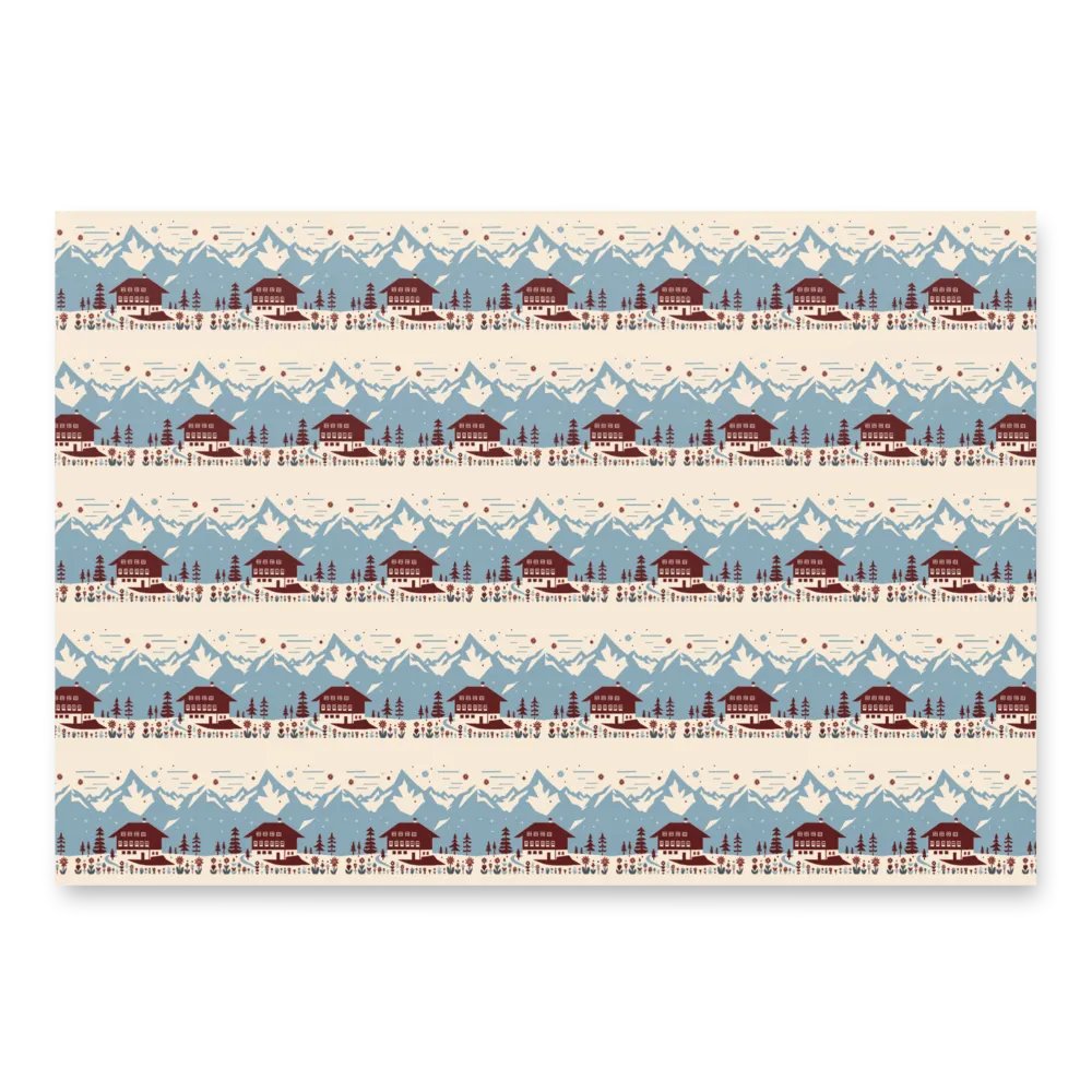 Swiss chalet gift wrap product image (3)