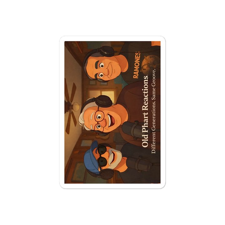 Old Phart Reactions Retro Vinyl Decal product image (2)