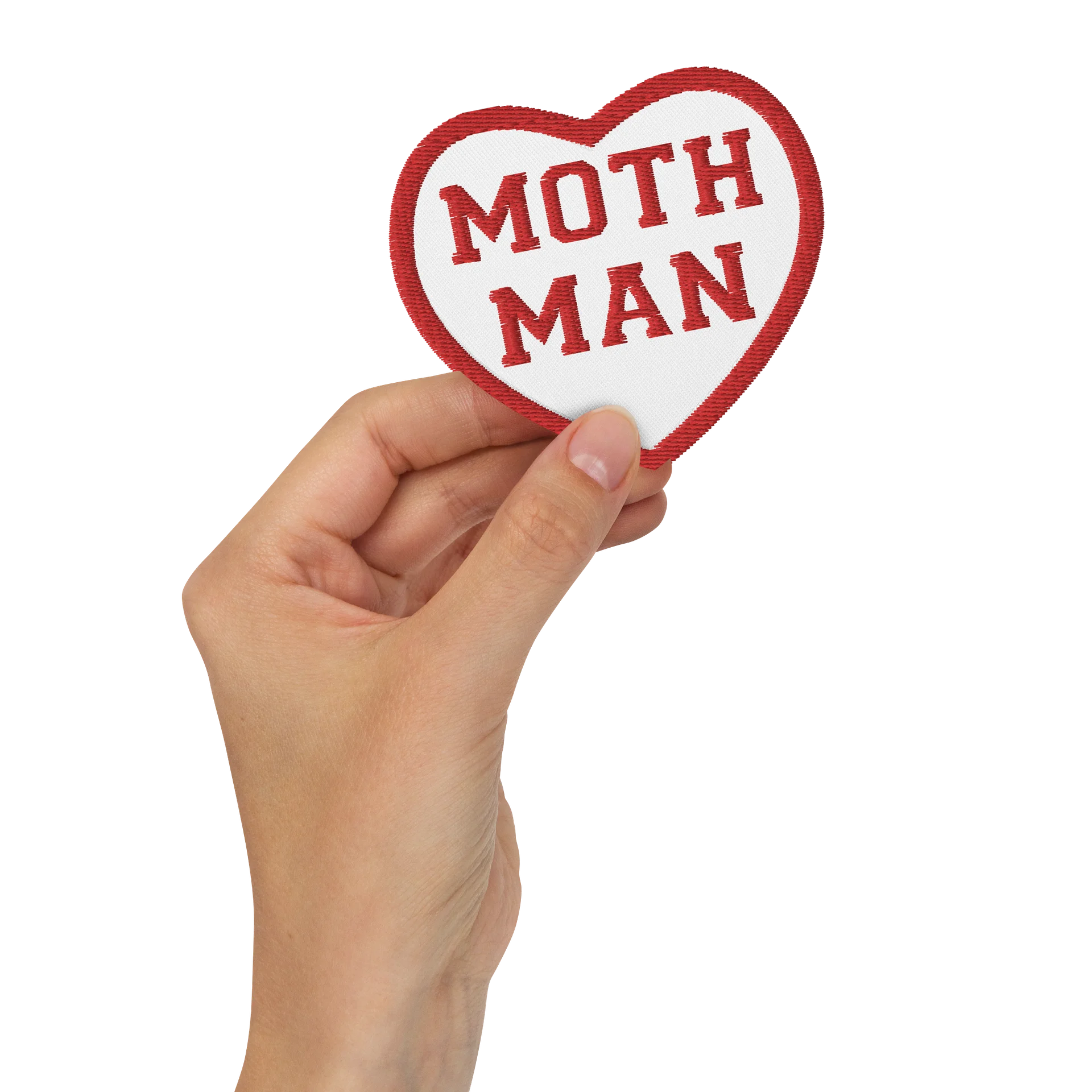 Moth Man 3 inch heart patch product image (3)