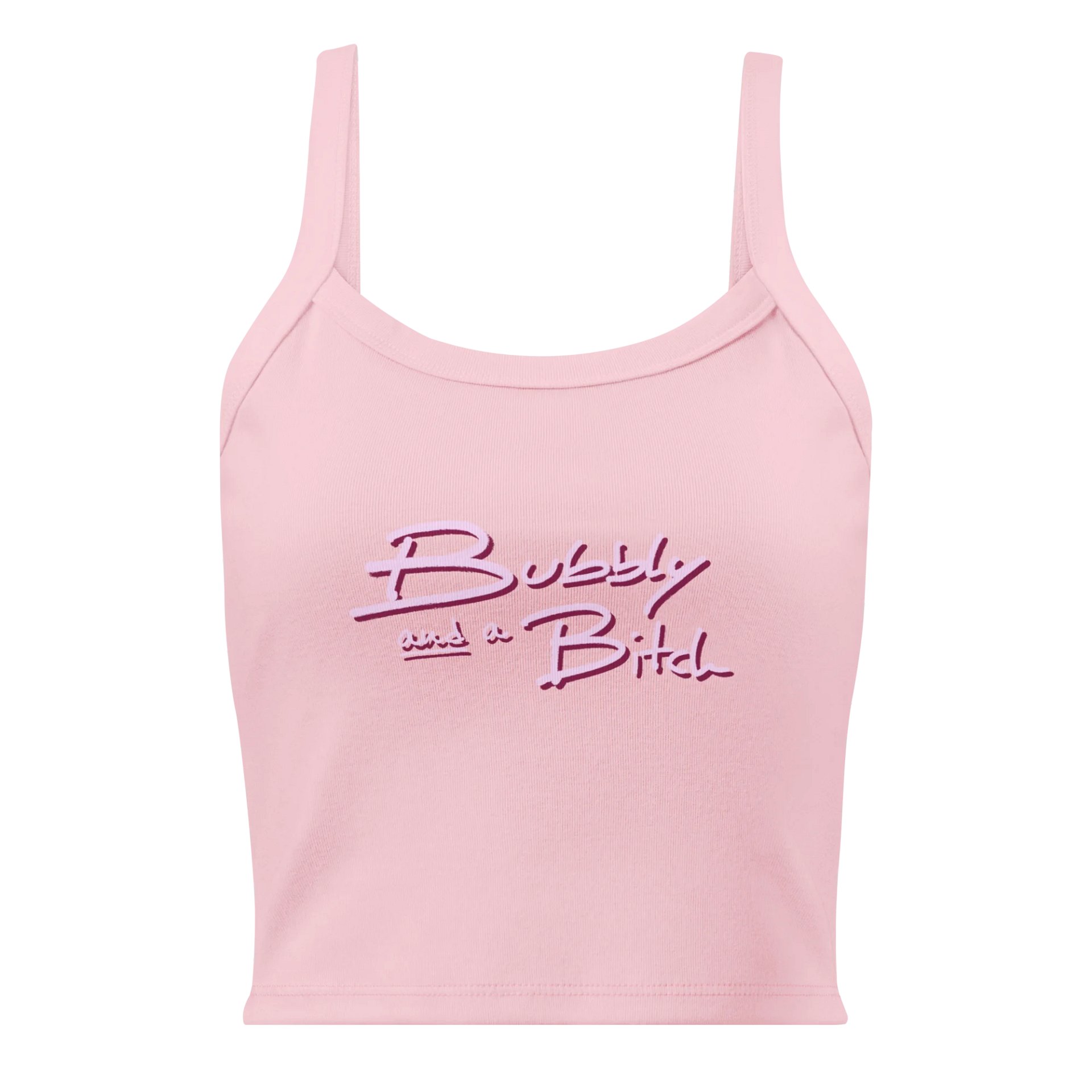 Bubbly and a B (pink shadow design) tank product image (1)
