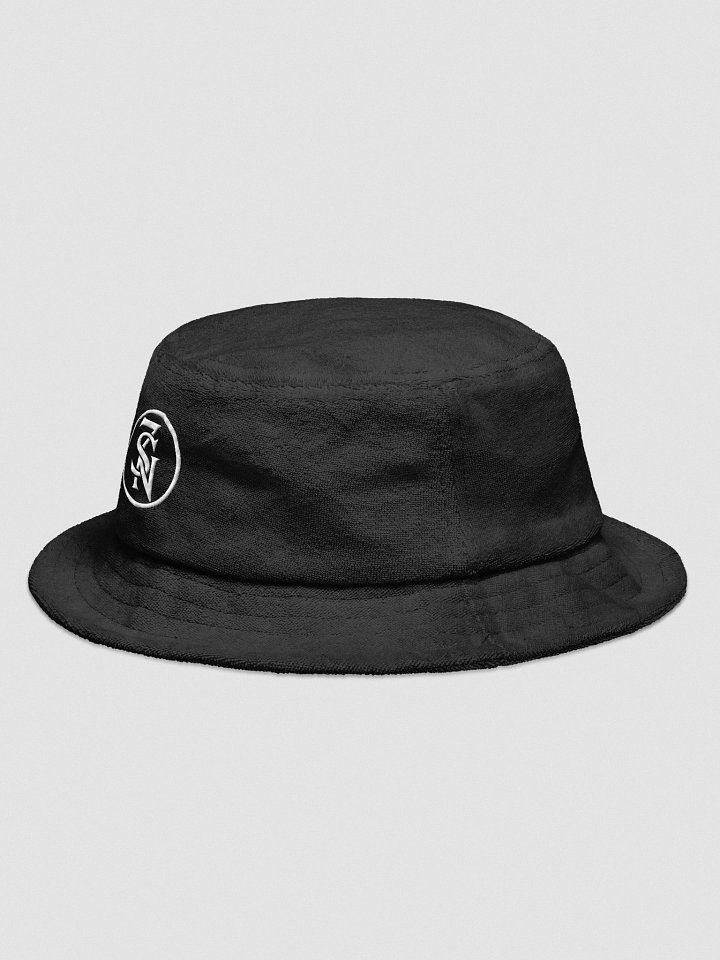 Seven Shades of Nothing White Logo (Embroidered) on Black Terry Cloth Bucket Hat product image (2)