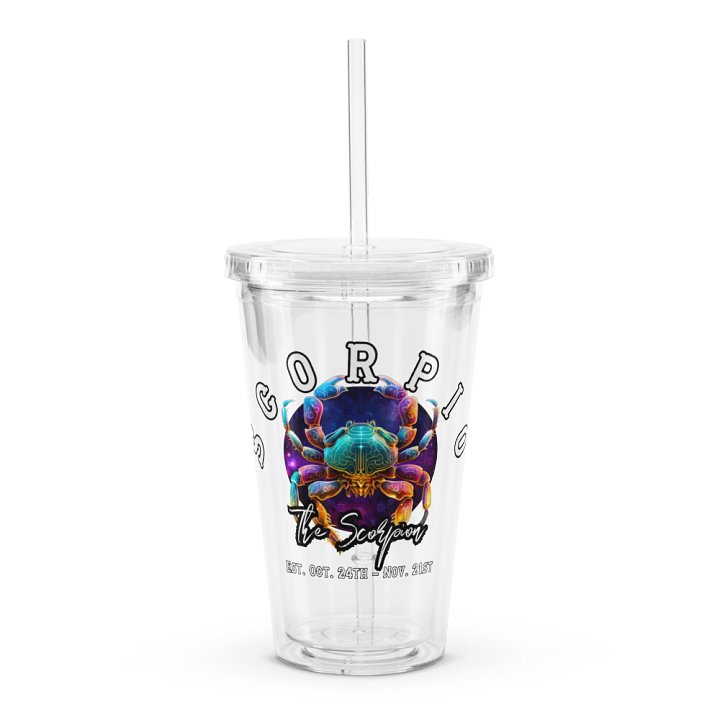 Scorpio - Zodiac Double Wall Clear Plastic Tumbler product image (1)