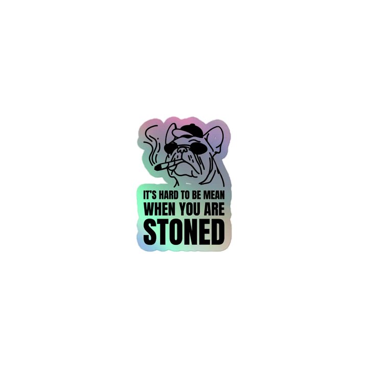 Stoned Dog Holographic Sticker Sheet product image (1)