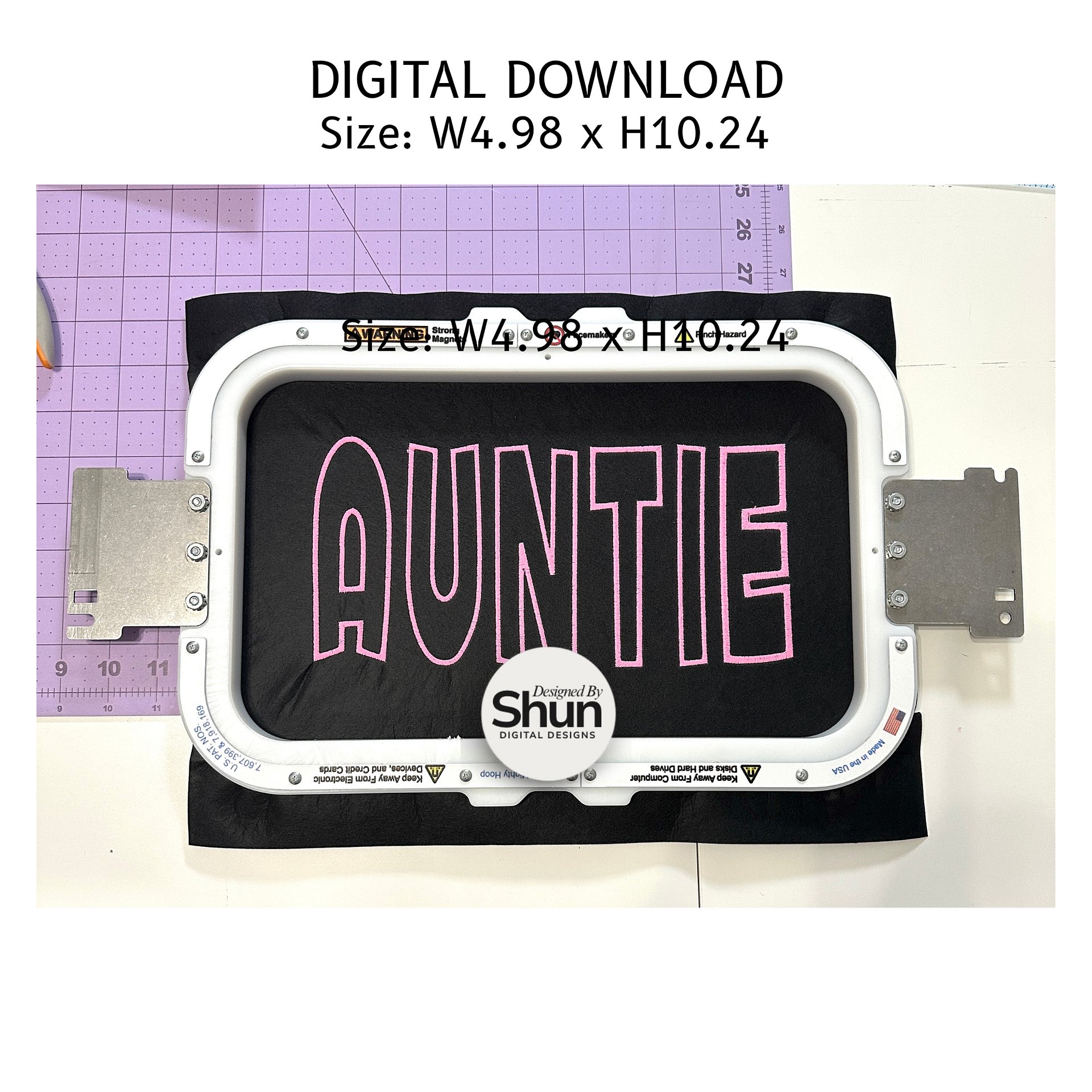 Auntie Applique Embroidery Design product image (2)