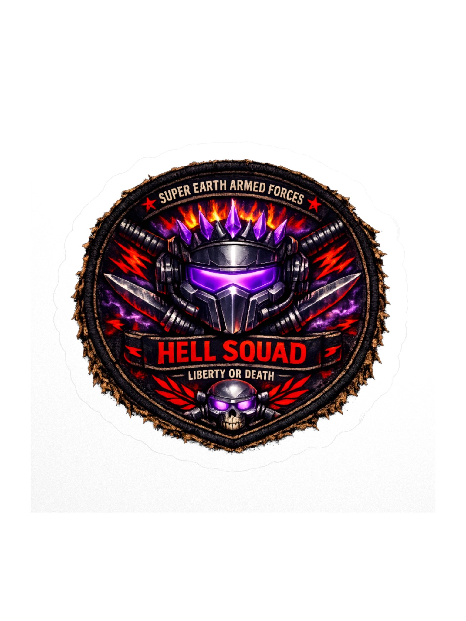 Hell Squad Liberty Or Death Kiss Cut Sticker product image (1)