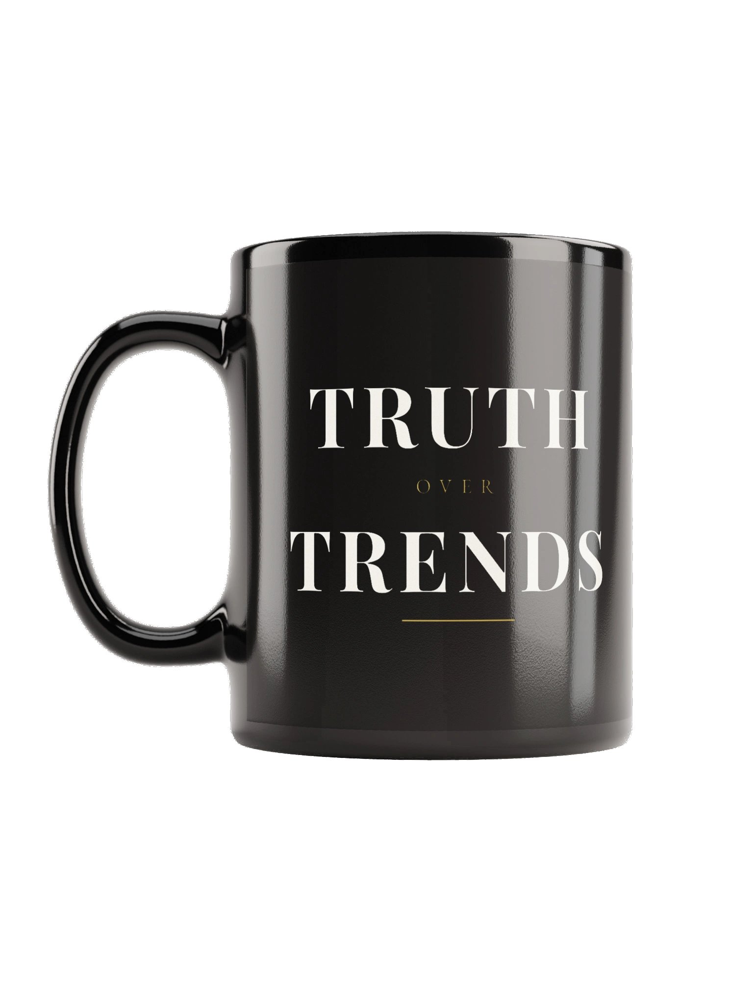 Truth Over Trends Black Ceramic Mug product image (1)