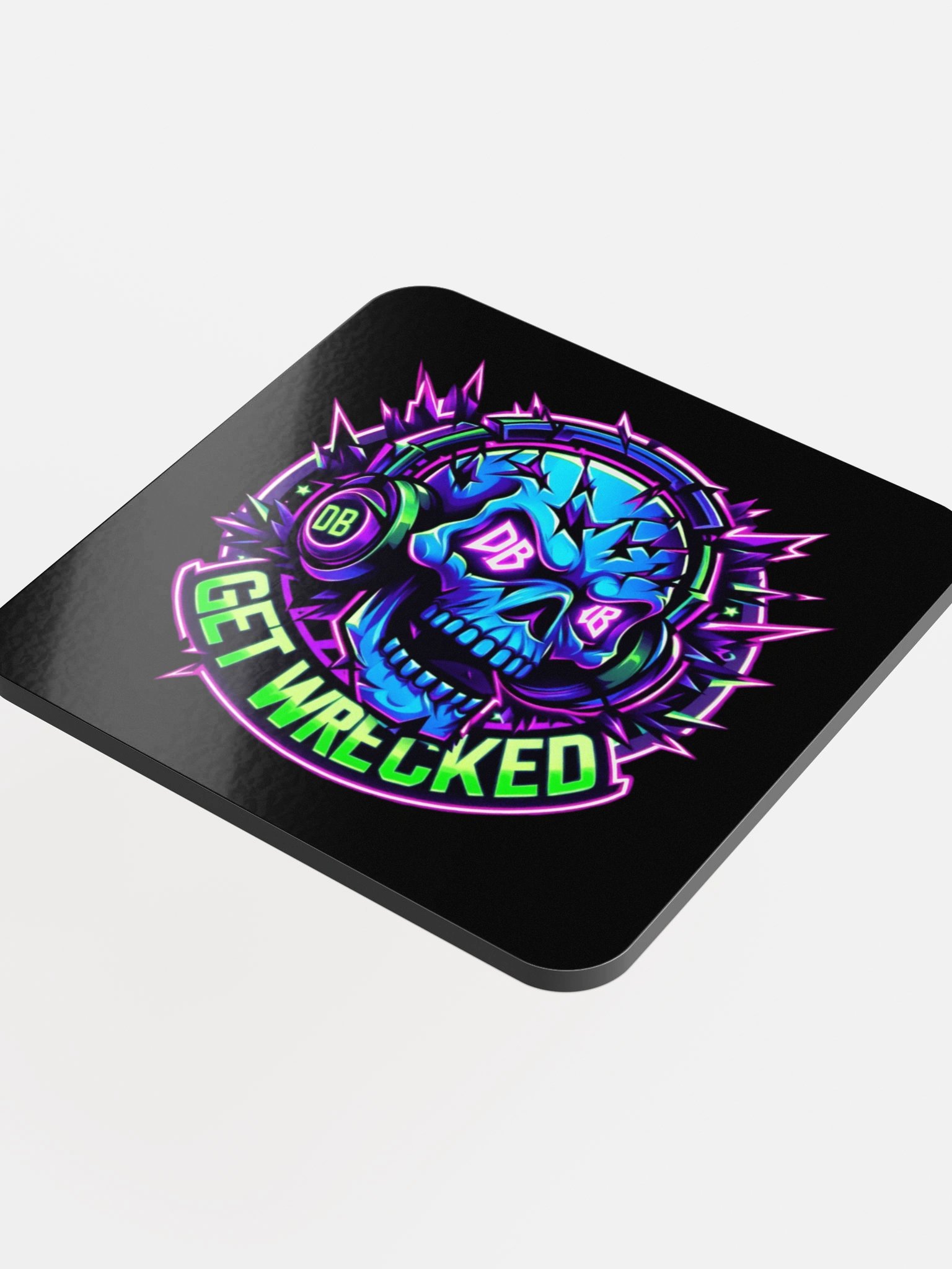 "Wrecked" Premium Glossed Cork Coaster product image (3)