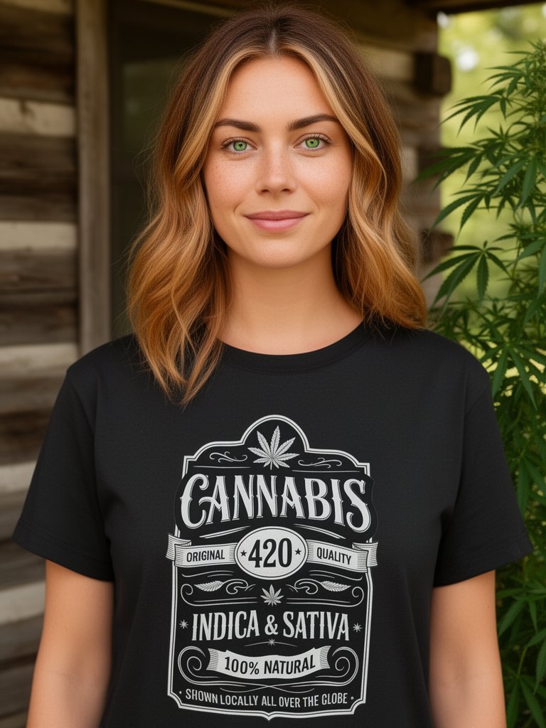 CANNABIS 420 - Vintage Label Design - Stoner T-Shirt product image (1)