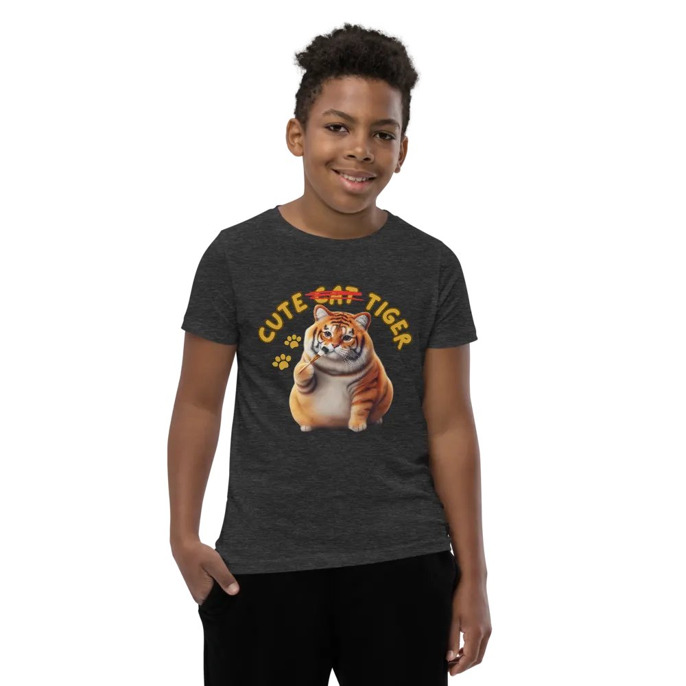 'Cute Not Cat But Tiger' Youth T-Shirt 🐱🐯😄 product image (51)