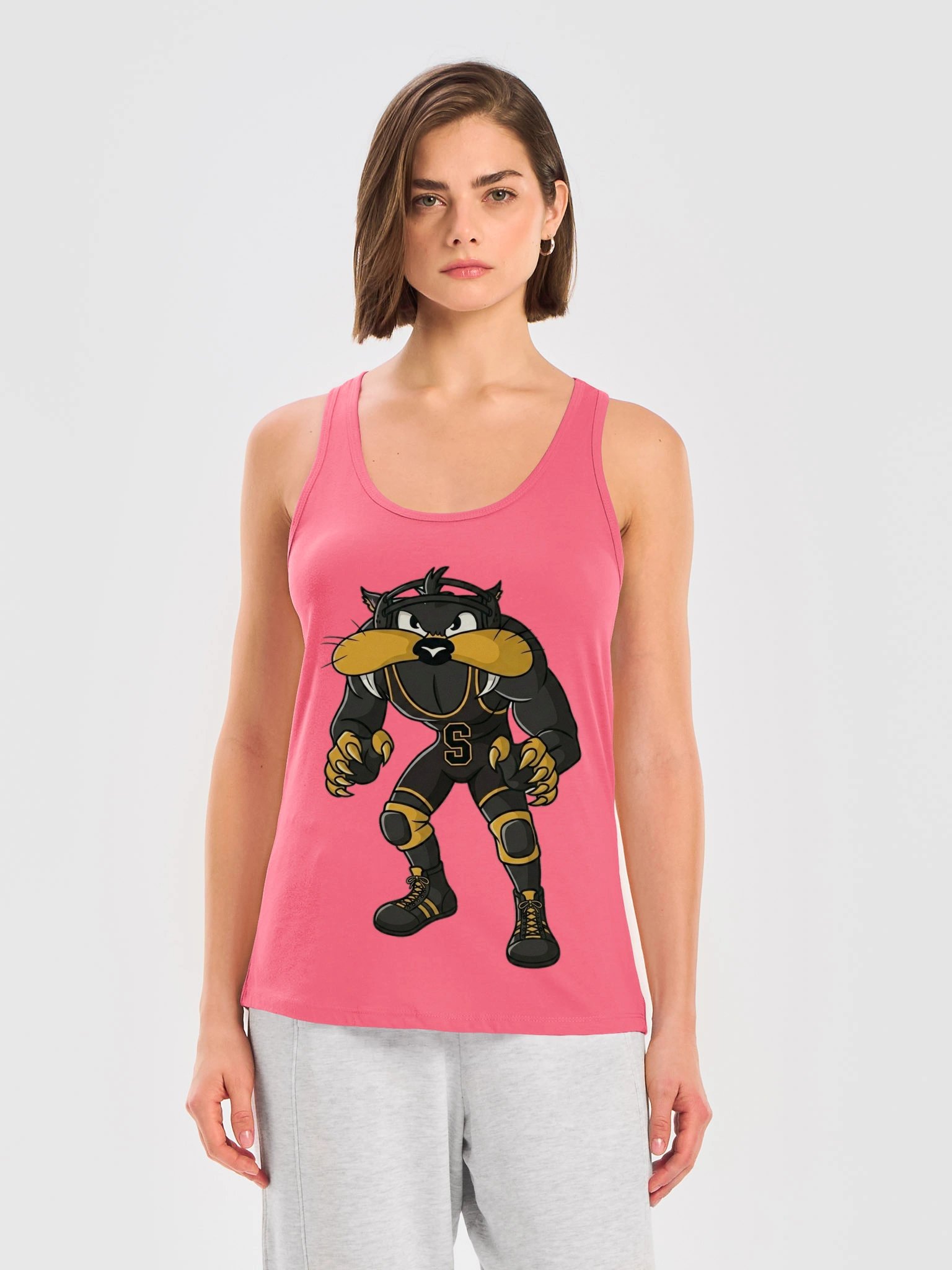 Saguaro Sabercats Football Cat Racerback Tank product image (18)