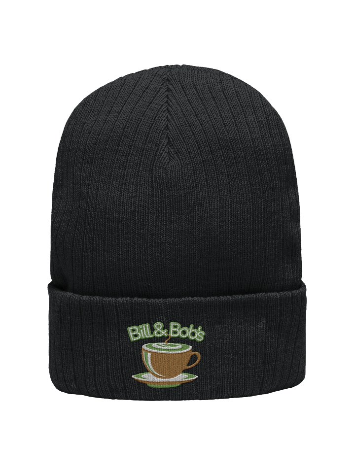 Bill and Bob's Coffee Shop Open 24/7 Beanie Hat Kiwi Green Design product image (1)