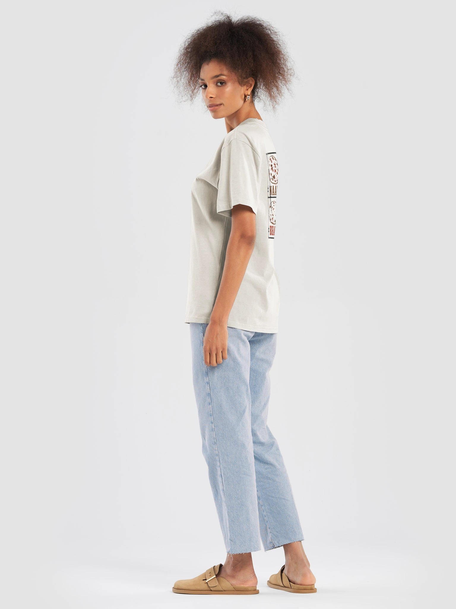 Dosa ≠ Naan ≠ Litti ≠ Bhakri (Oversized Faded Tee, Back Print) product image (8)