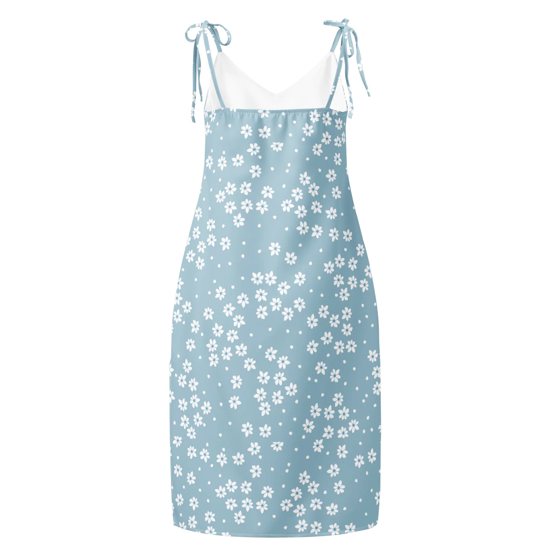 Baby Blue Daisy Tie-Strap Slip Dress product image (2)