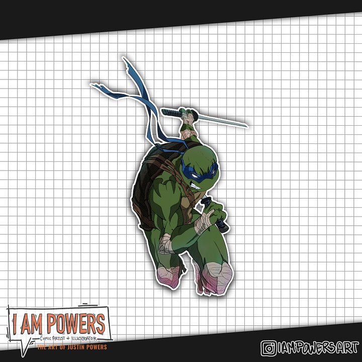 “Leonardo, the Leader” | TMNT Waterproof Vinyl Sticker product image (2)