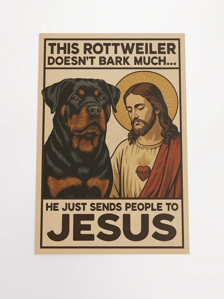 This Rottweiler Doesn’t Bark Much… He Just Sends People to Jesus. product image (2)