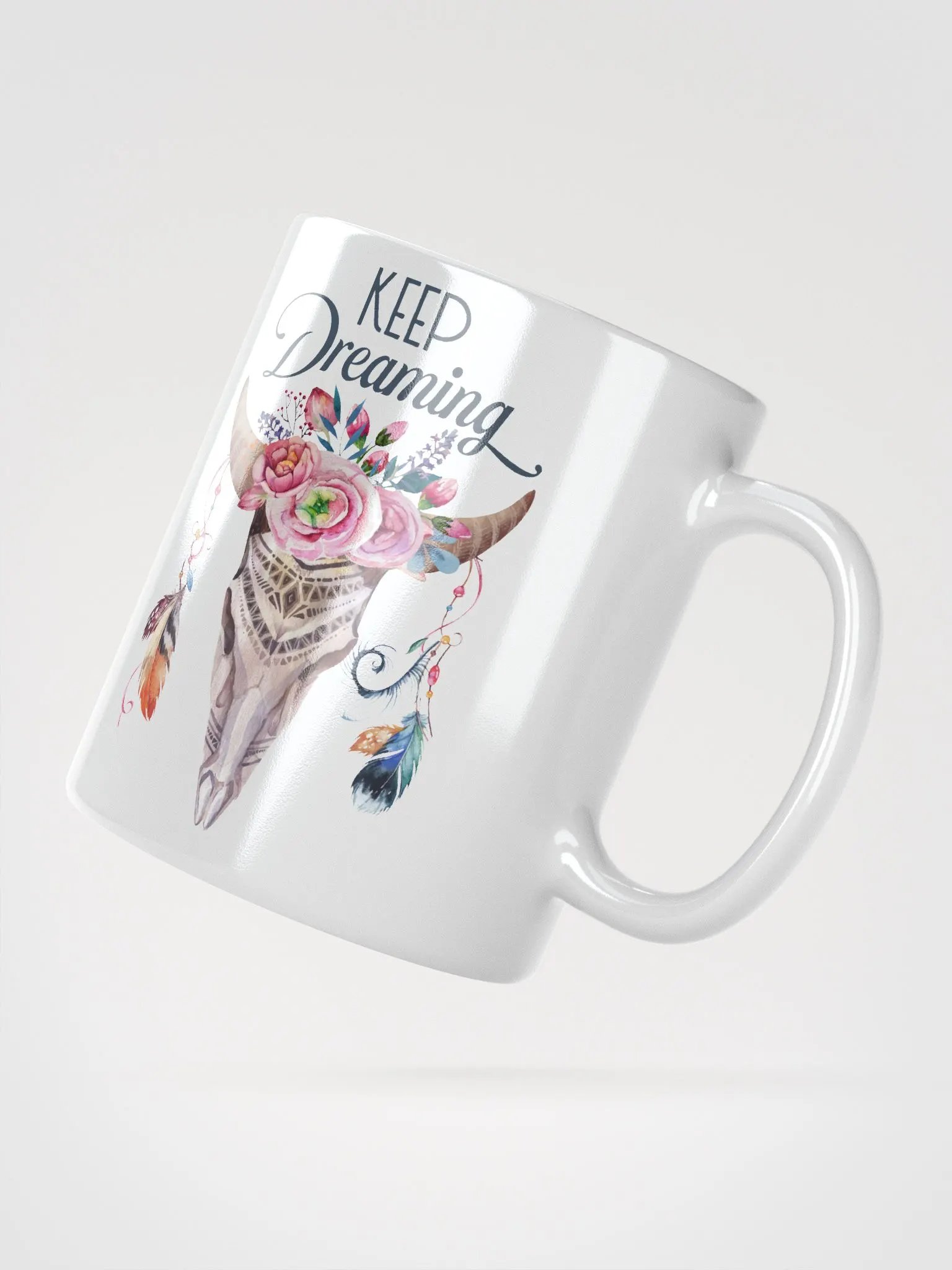 Floral Skull Keep Dreaming Mug product image (3)