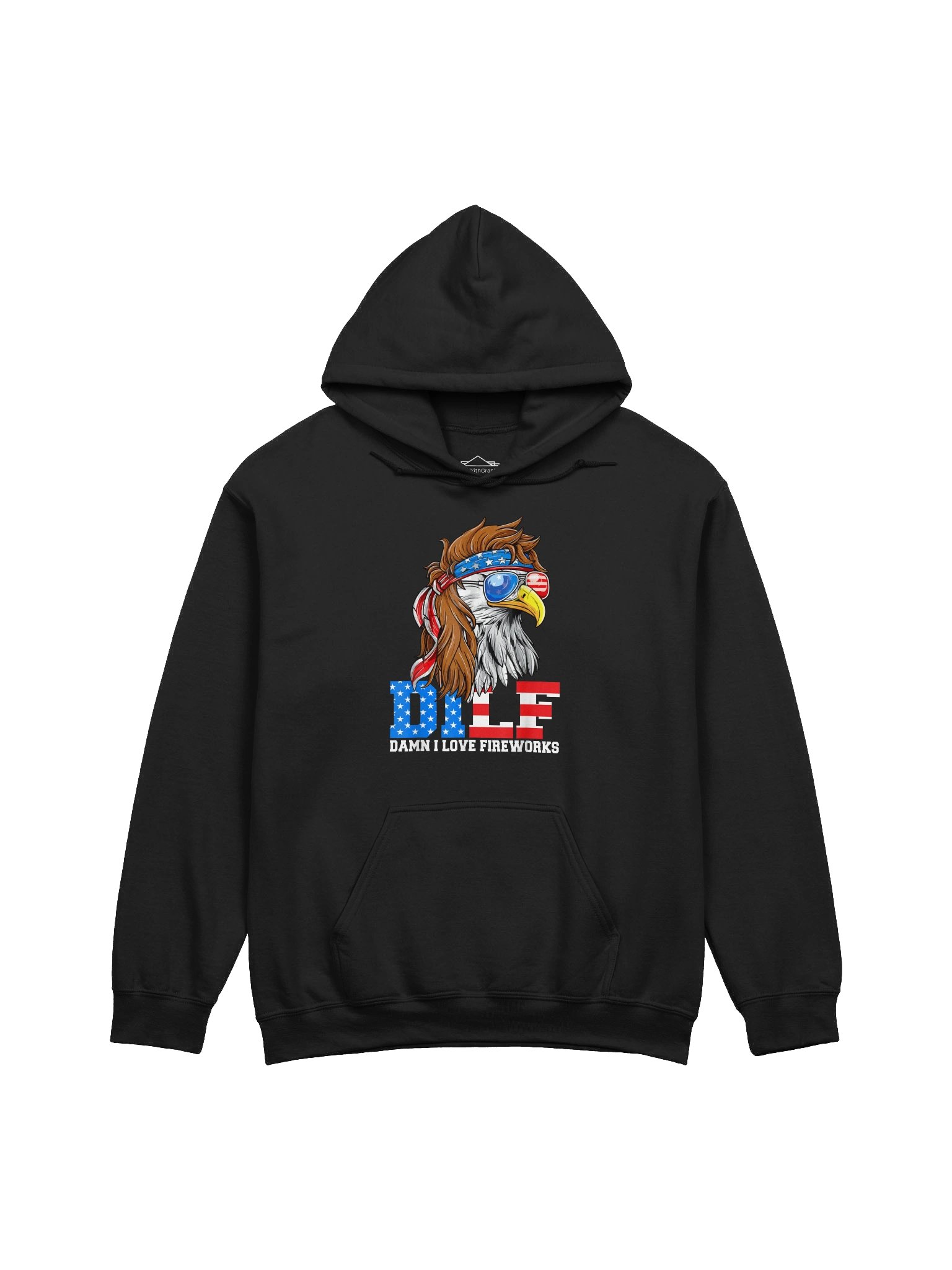 DILF Damn I Love Fireworks Eagle Funny Patriotic 4th Of July Hoodie product image (1)