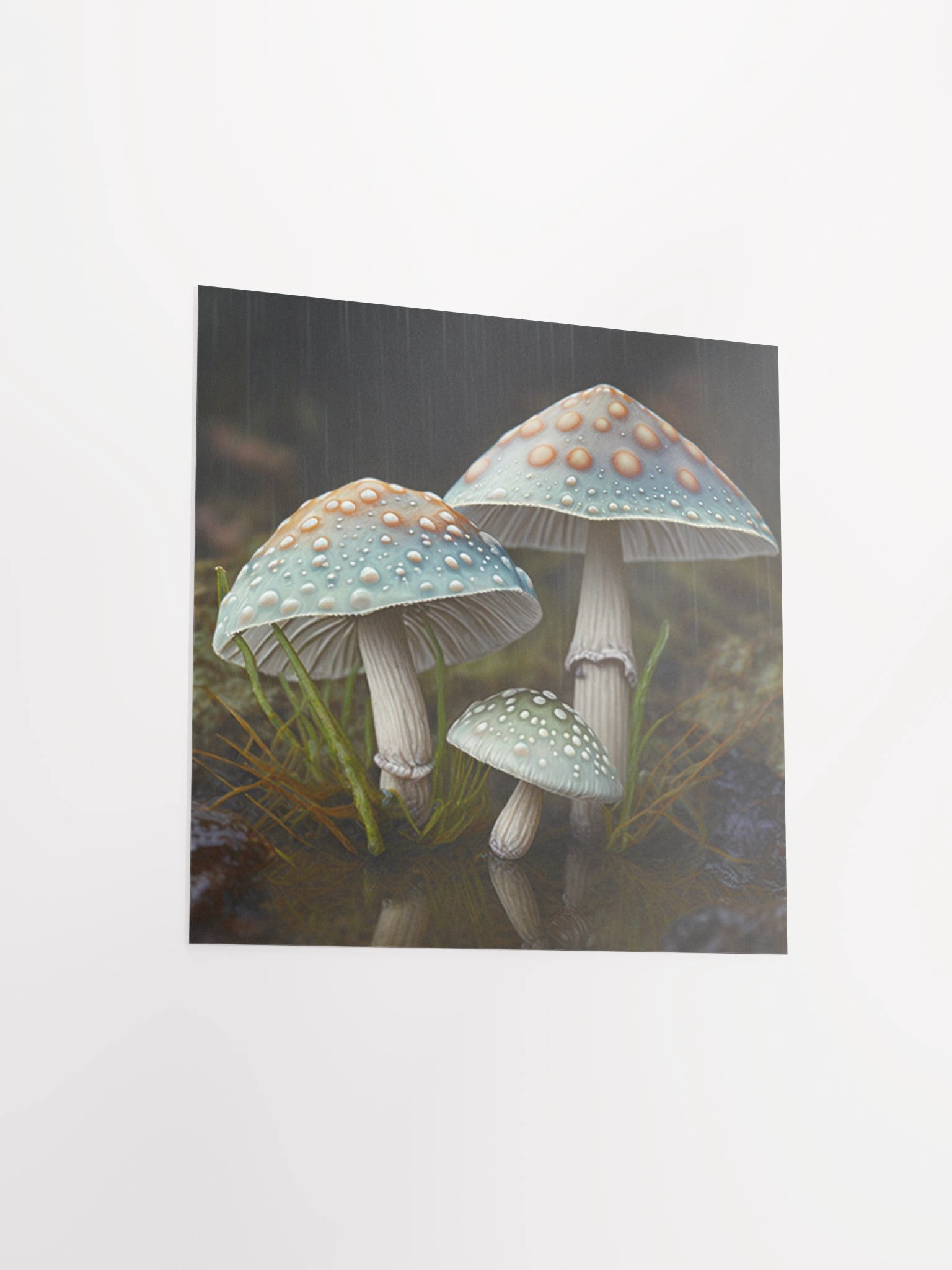 Three Mushrooms in the Rain Pillow product image (3)