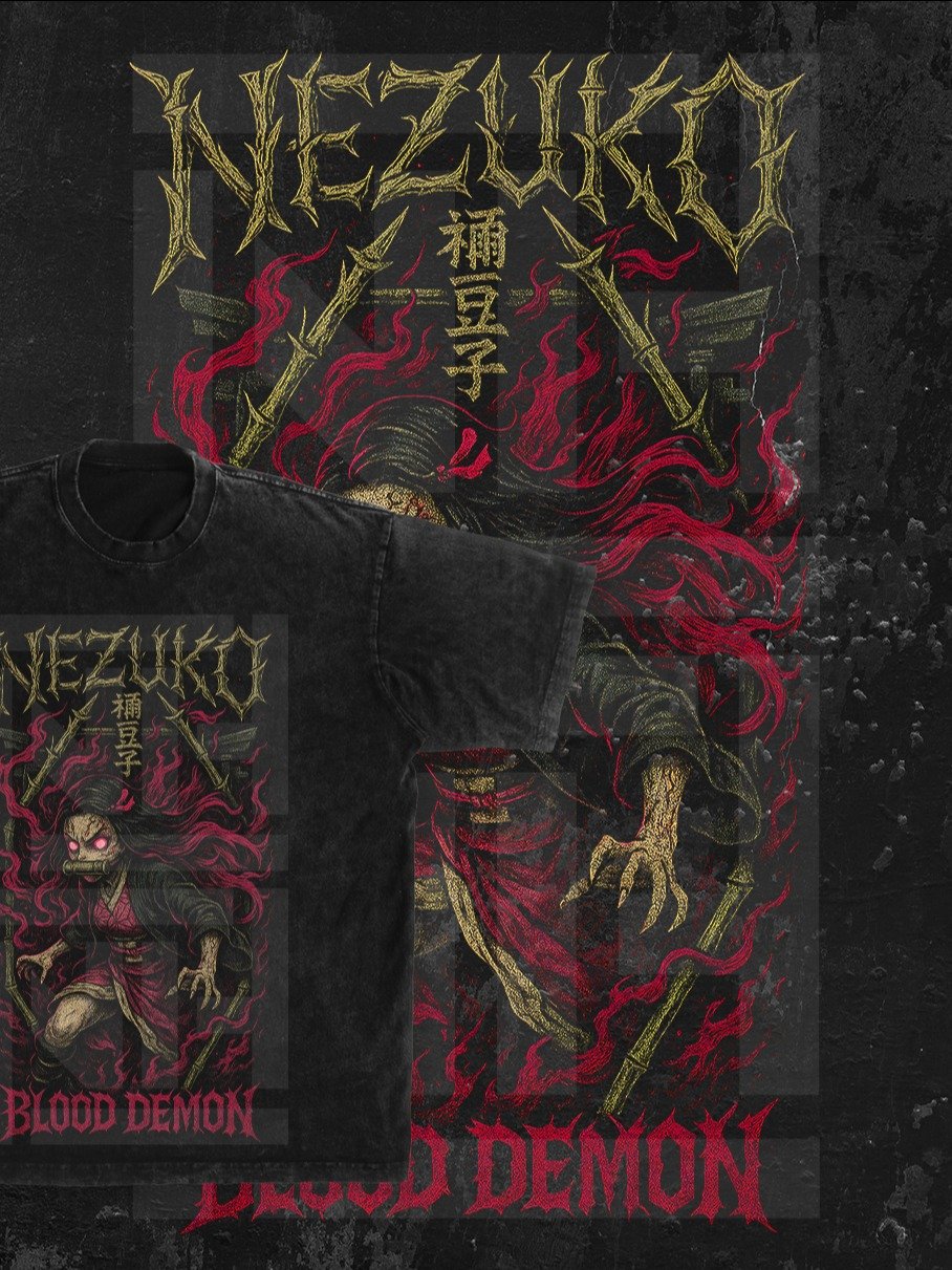 nezuko blood demon Demon slayer | Kimetsu no Yaiba t-shirt PNG design product image (1)