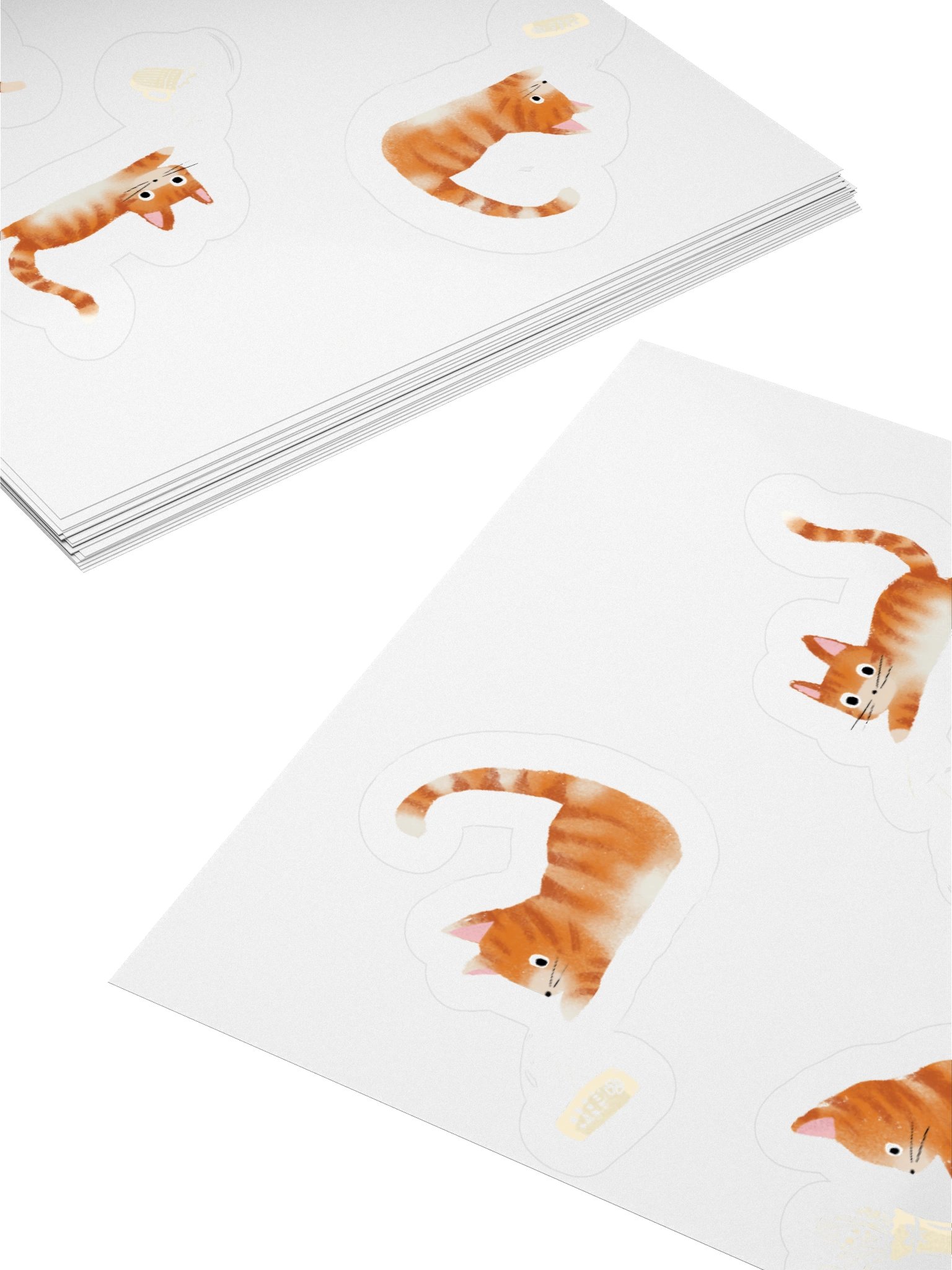 Bad Orange Tabby Cats Knocking Stuff Over Stickers product image (12)