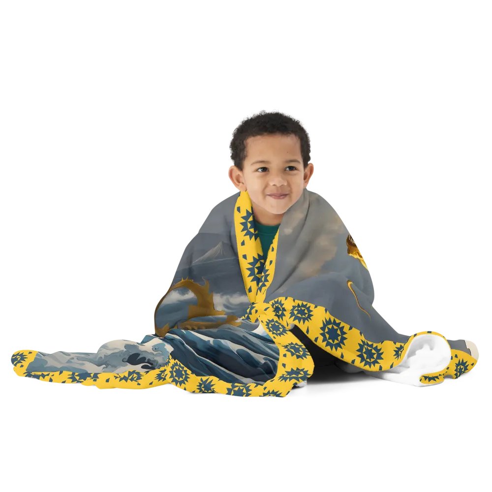 Dragon and the Wave/Throw Blanket by Allcolor Sublimation by PRINTFUL product image (7)