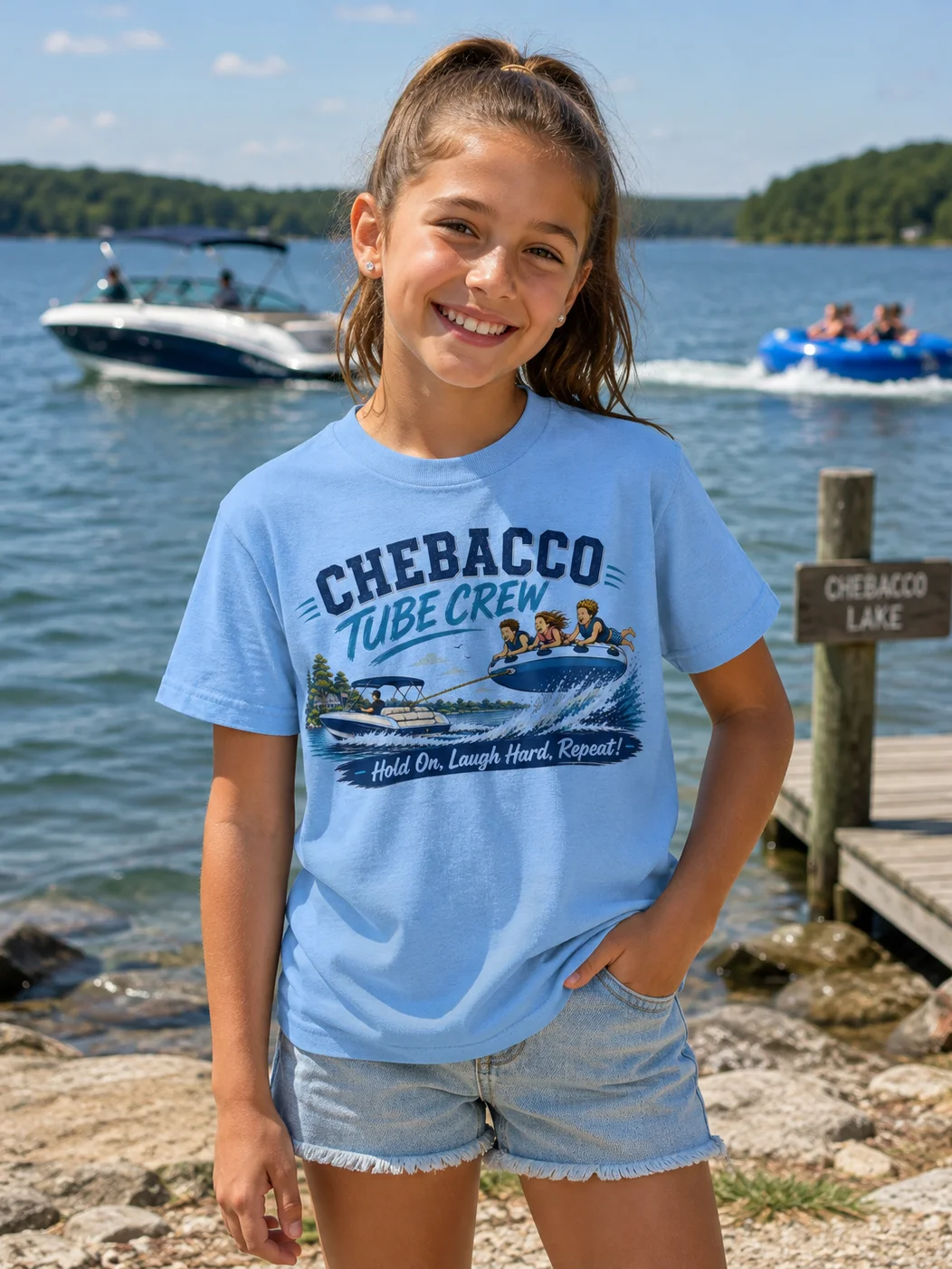 Chebacco Tube Kids Crew Tee