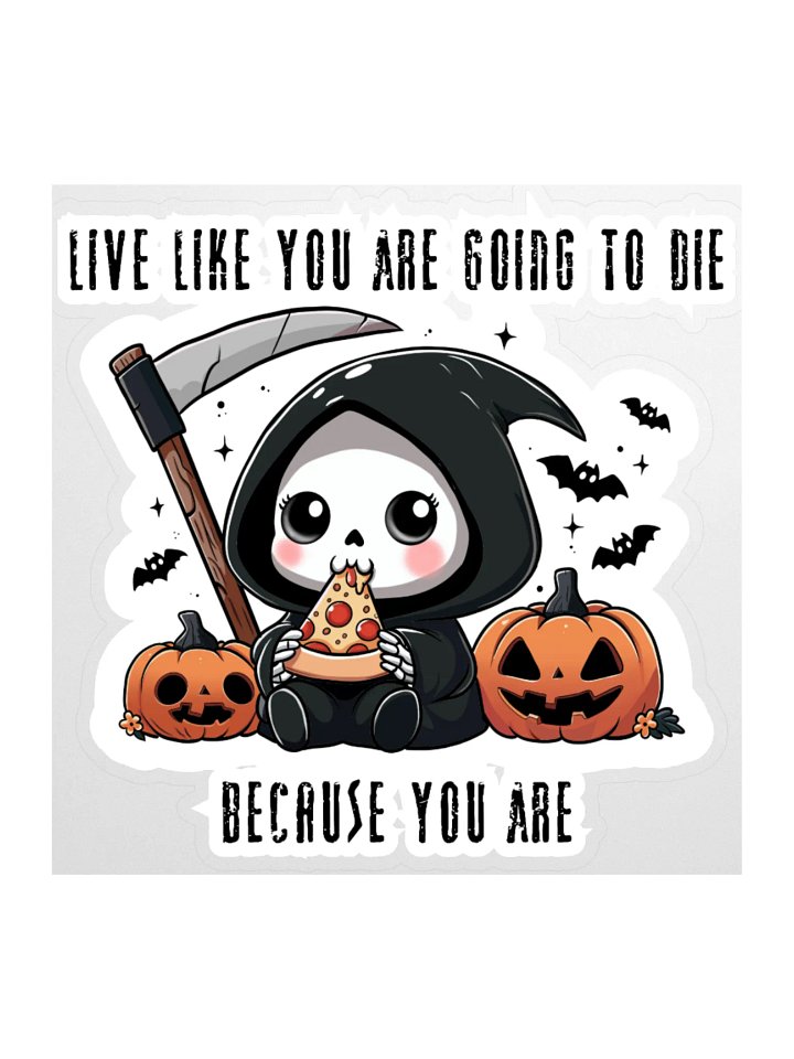 Grim Pizza Party Kiss-Cut Stickers - With Words product image (3)
