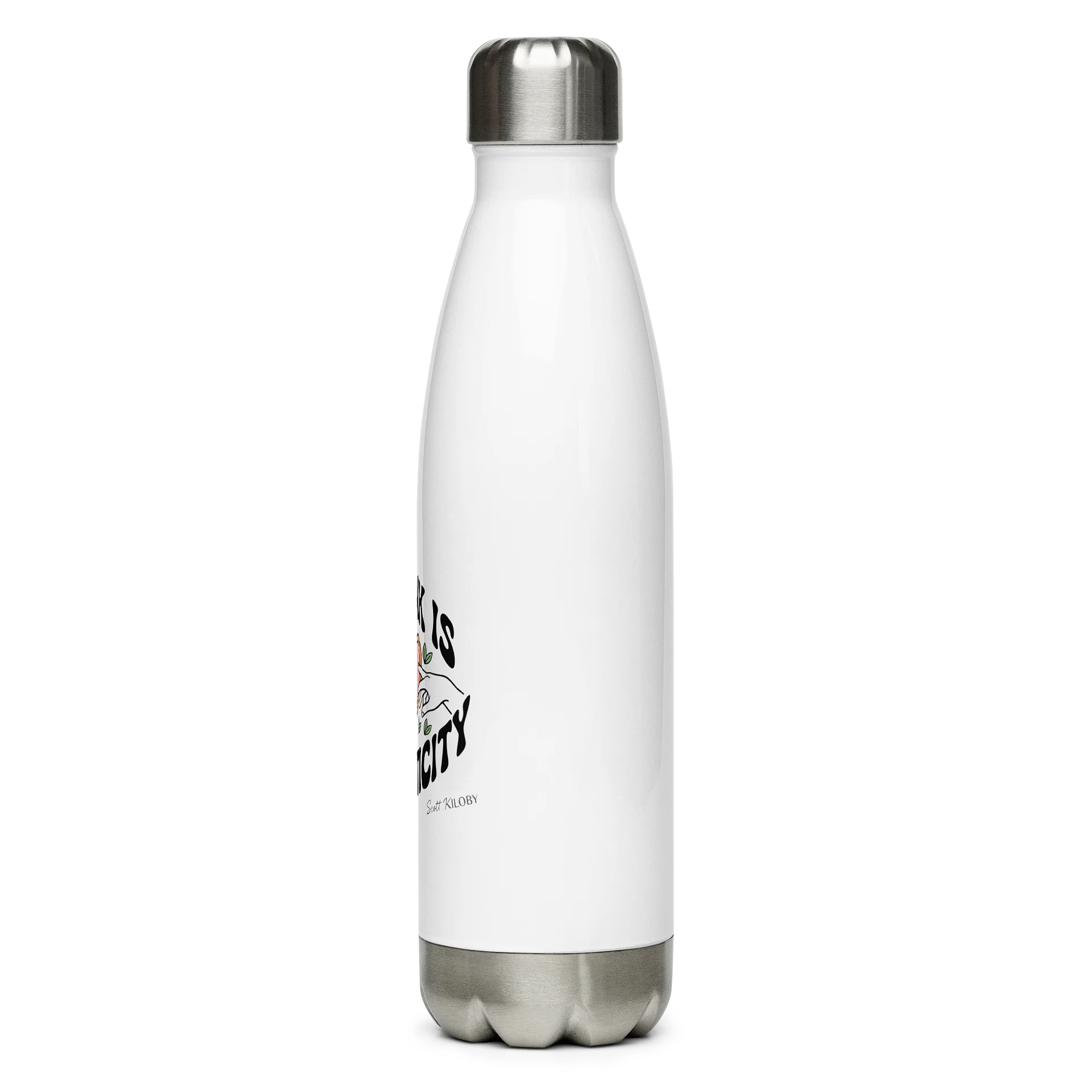 “My Kink Is Authenticity” White Stainless Steel Water Bottle product image (3)