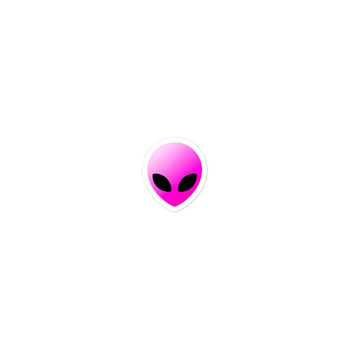 S P A CE B A R Magenta Alien Head Die-Cut Sticker product image (1)