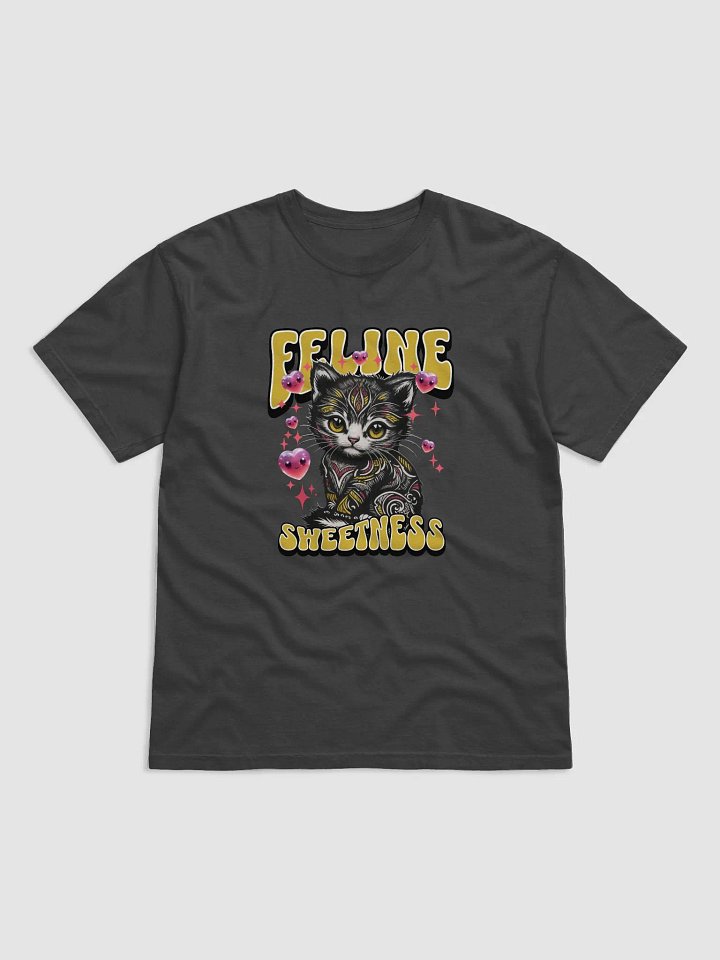 The mesmerizing charm of a chibi kitten with tattoo patterns in a mesmerizing linocut product image (1)