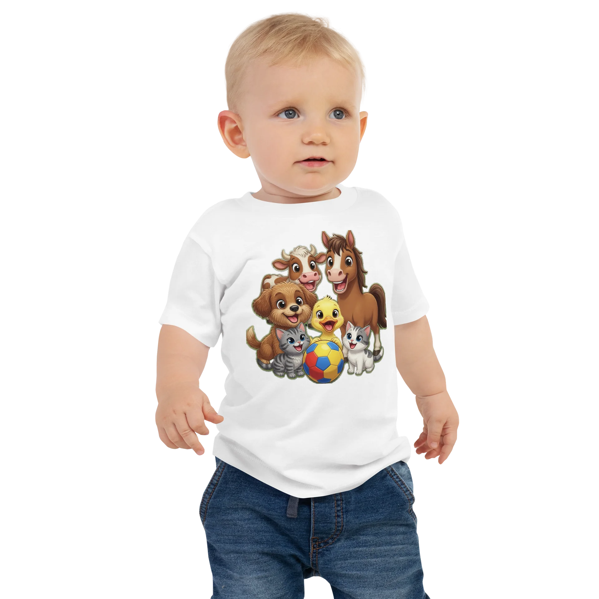 Farm Animal Friends & Soccer Ball Baby T-shirt product image (1)