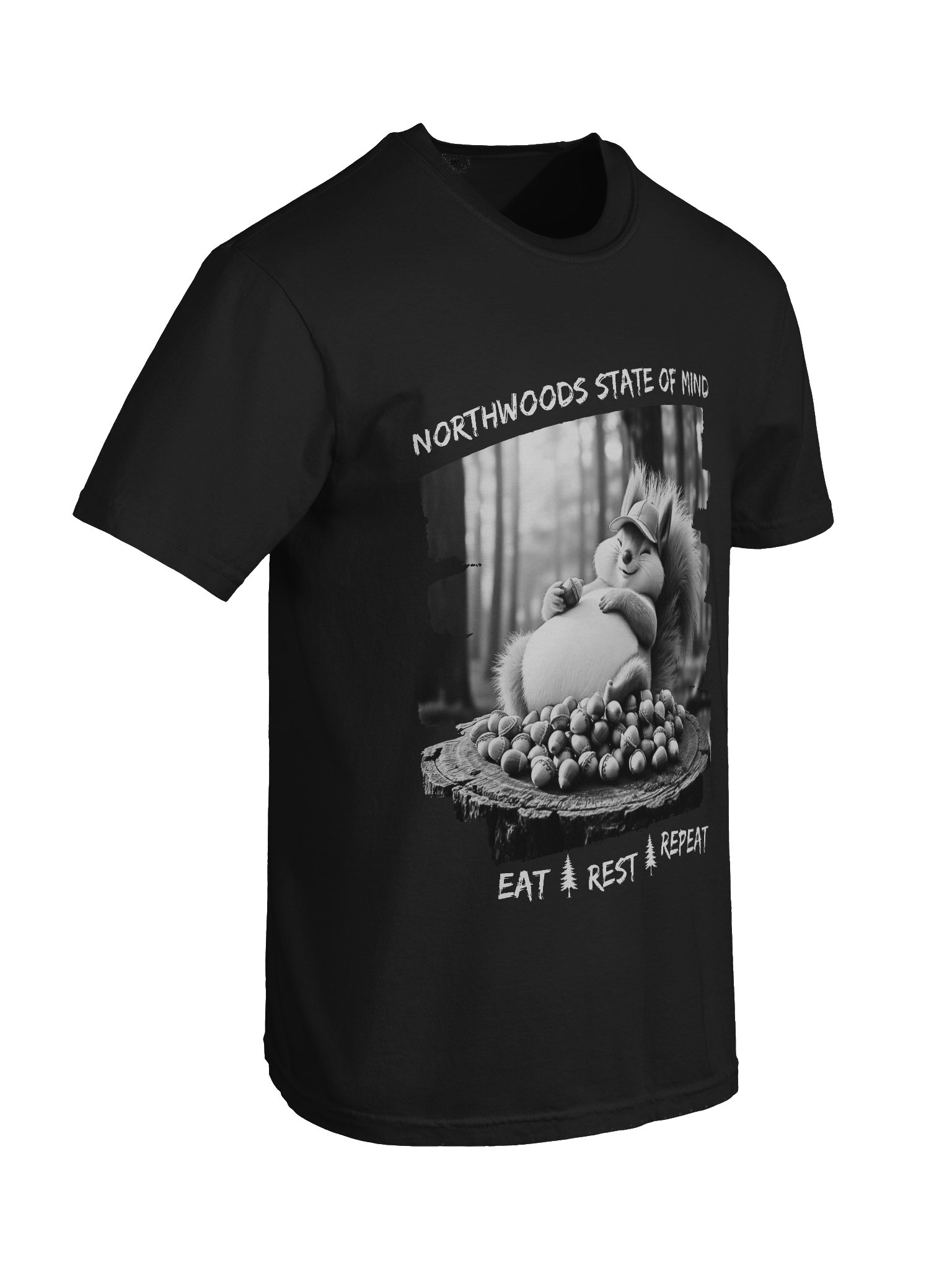 Northwoods State of Mind – Eat Rest Repeat Squirrel Shirt product image (6)
