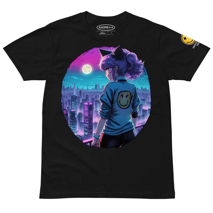 Anime Catgirl Rooftop (AS Colour Unisex Premium T-Shirt) product image (6)