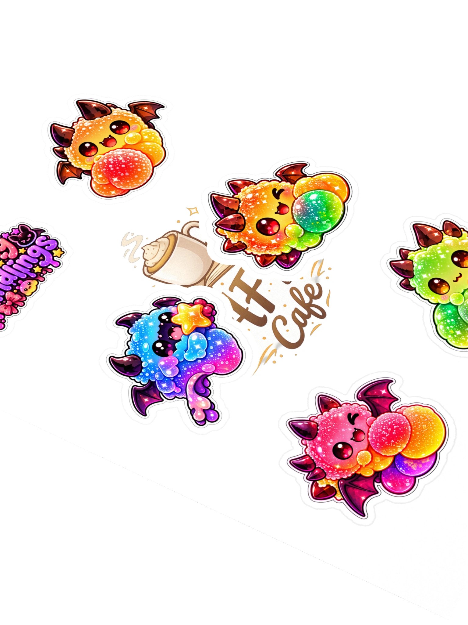 The AFK Cafe™ Gummi Grindlings | 6-Piece Sticker Pack product image (2)