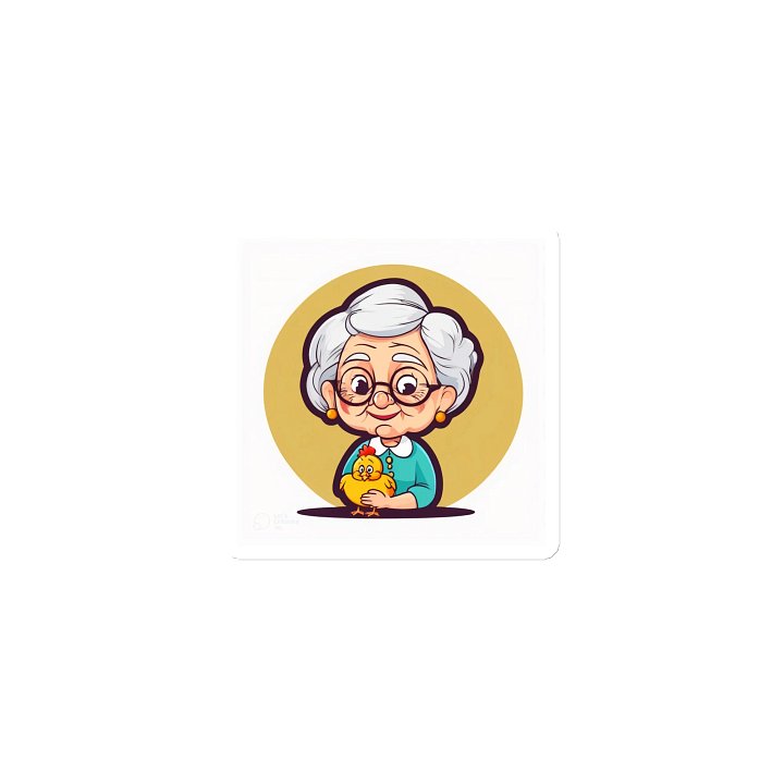 Elderly Woman and Chicken Die-Cut Magnets product image (1)