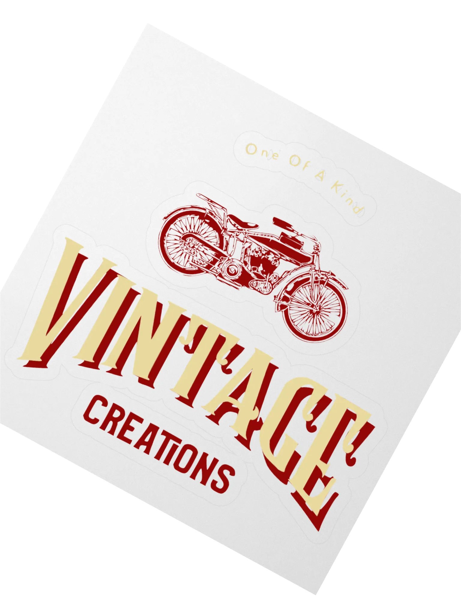 Vintage Motorcycle Kiss Cut Sticker product image (2)