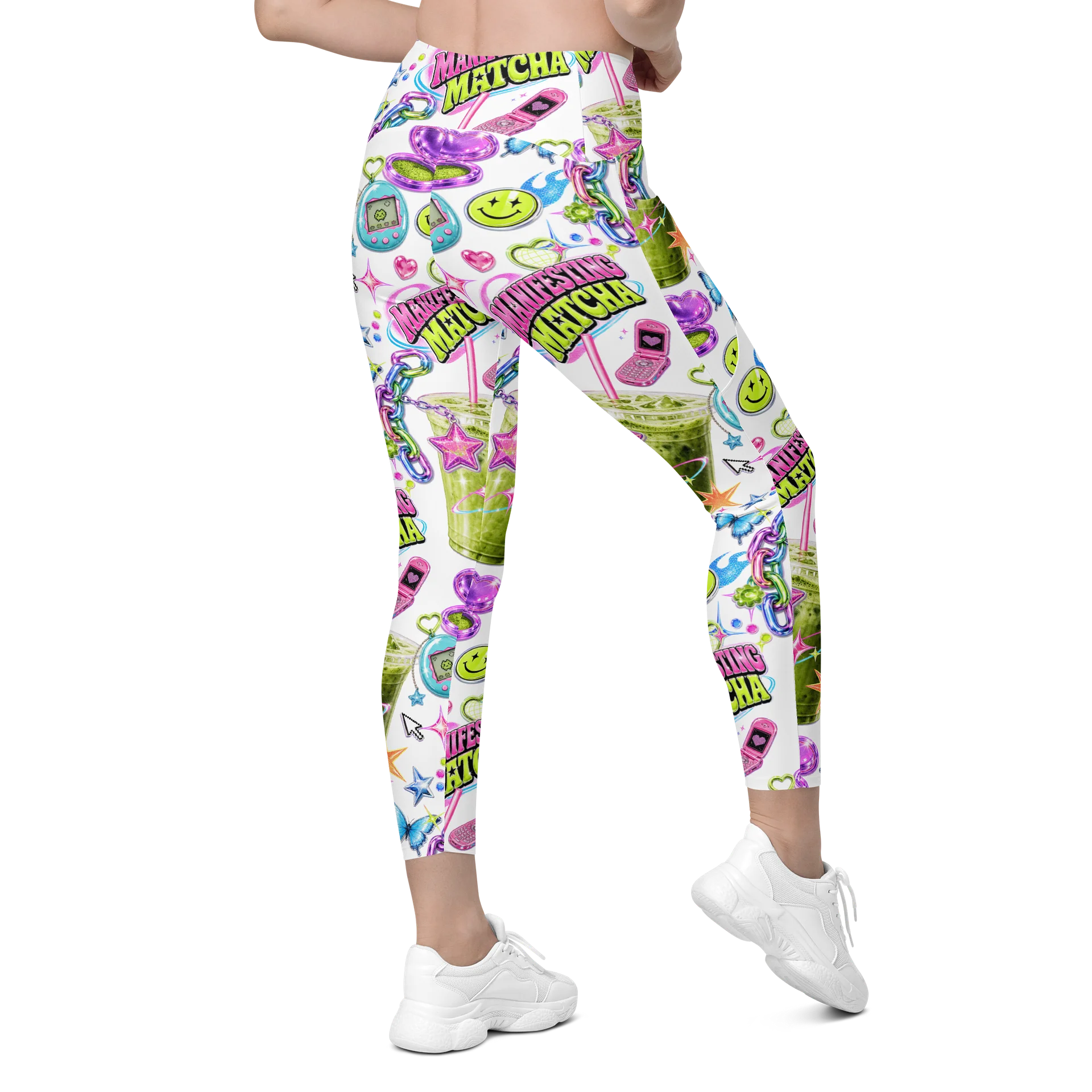 Manifesting Matcha Y2K Crossover Leggings product image (8)