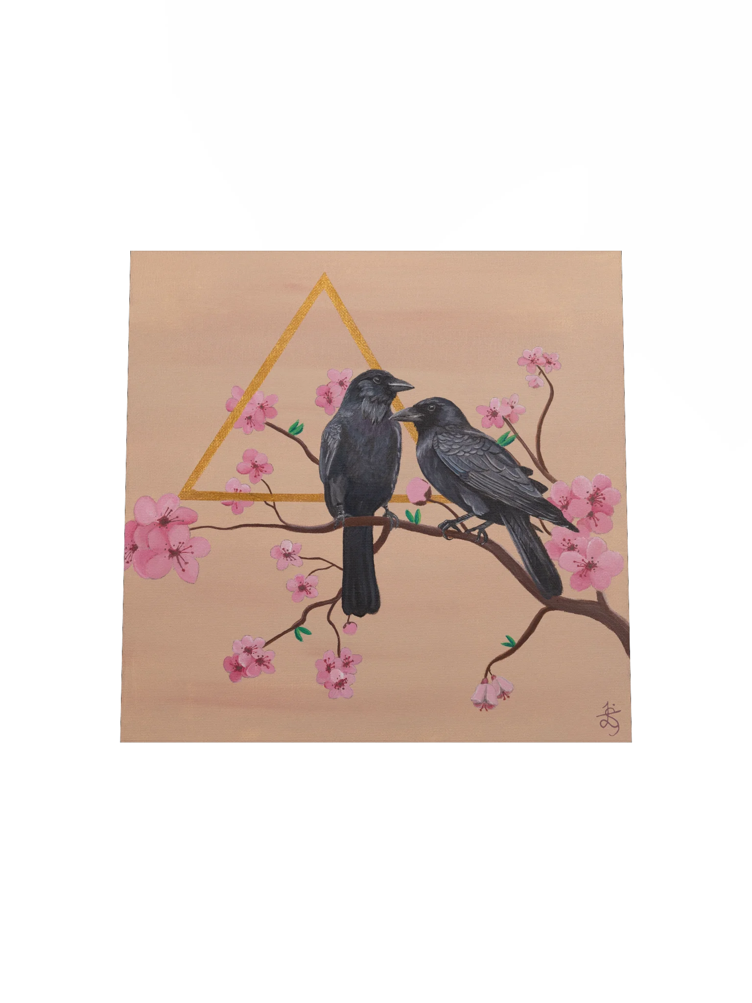 Sakura Crows Original Art Print product image (4)