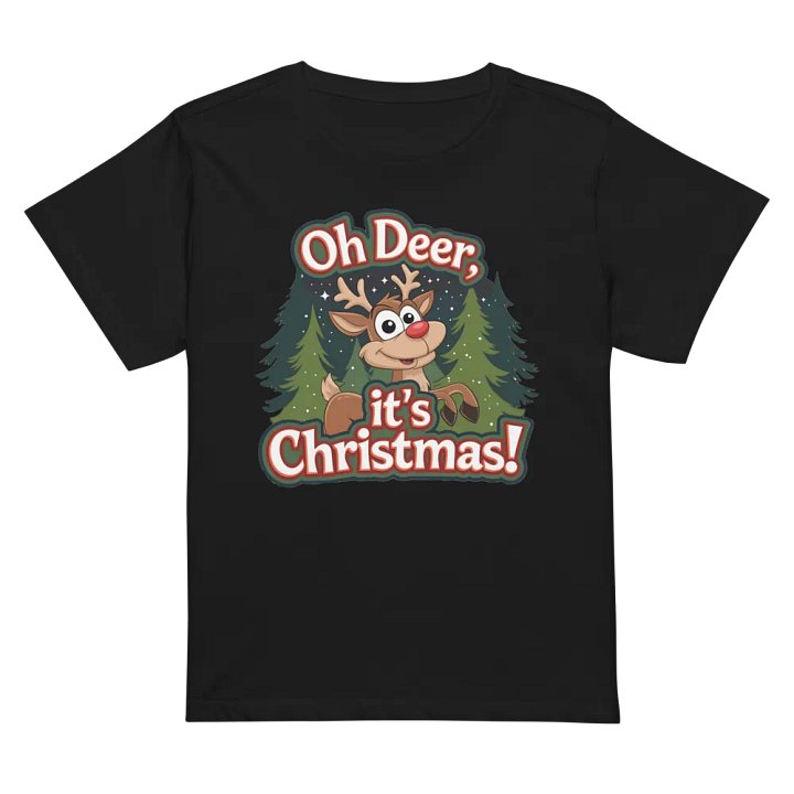Oh Deer Christmas High-Waisted Tee product image (8)