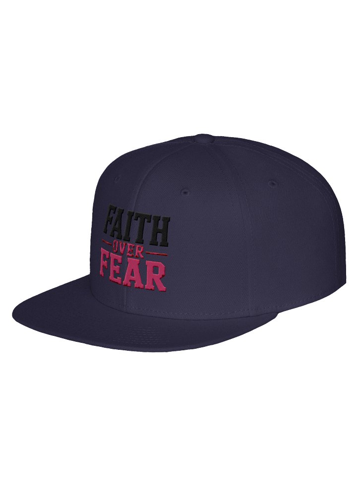 Faith Over Fear Embroidered Snapback Cap with Right Side Logo product image (9)