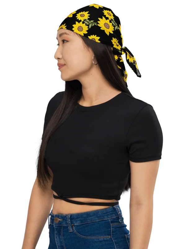 Lets Grow Girls Sunflower Bandana (Black) product image (1)