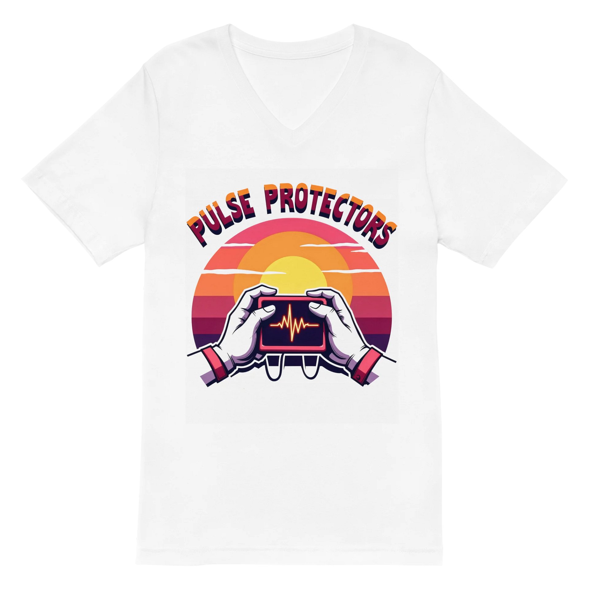 Heartbeat Sunset V-Neck Tee product image (6)