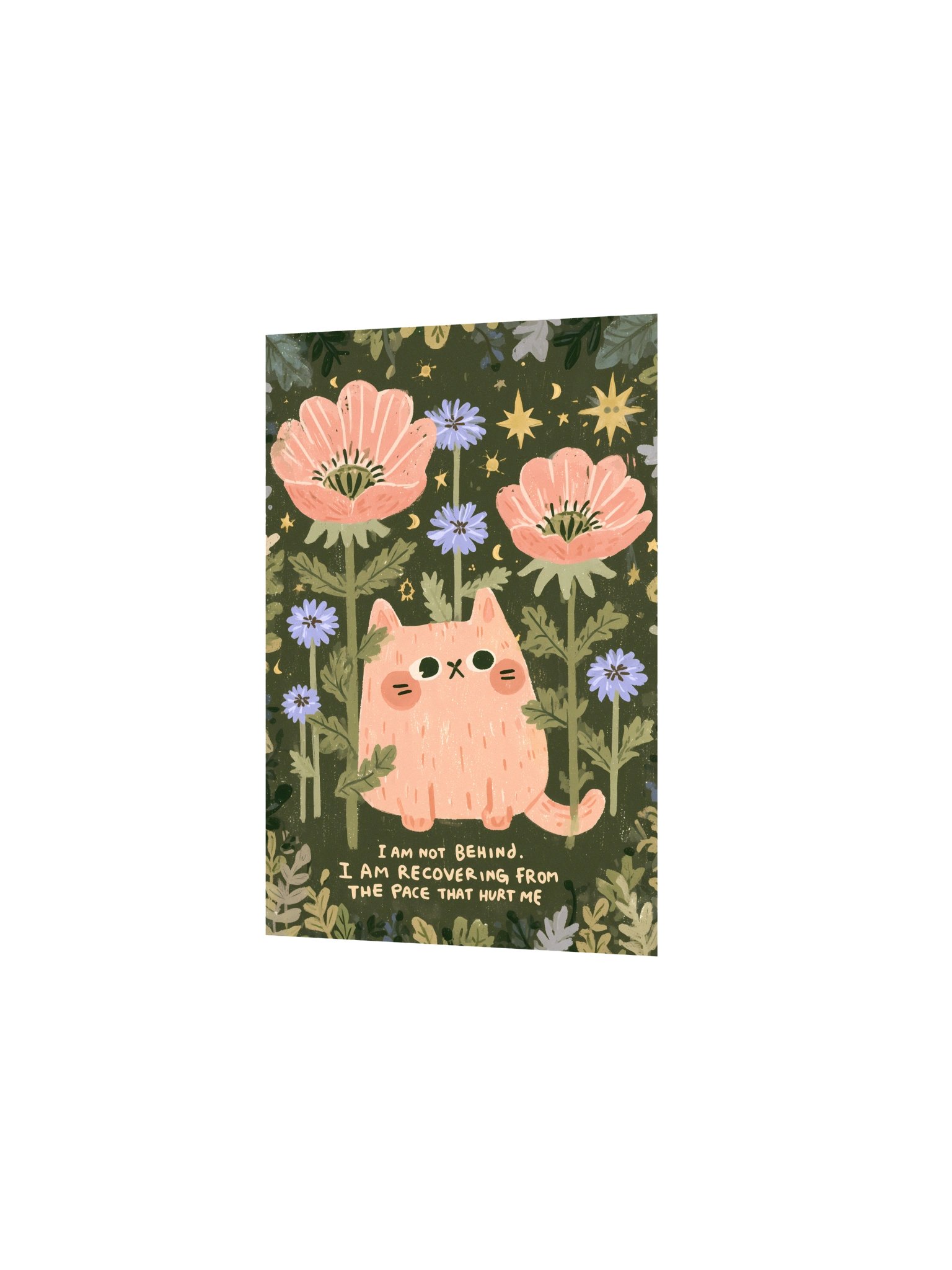 Recovering Cat Floral Affirmation Poster product image (14)
