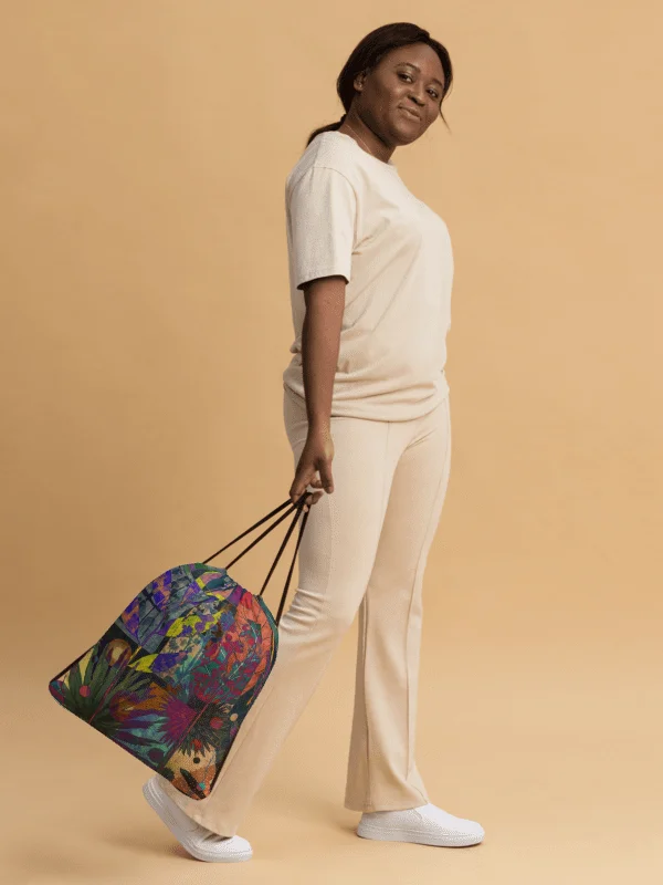 Botanical Geometry Drawstring Bag product image (3)