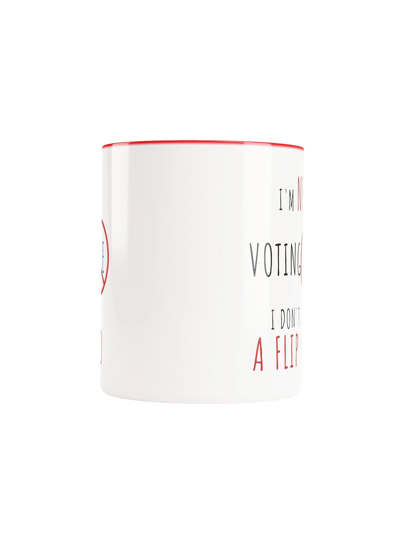 The Not Voting Blue Mug - Red Handle product image (9)