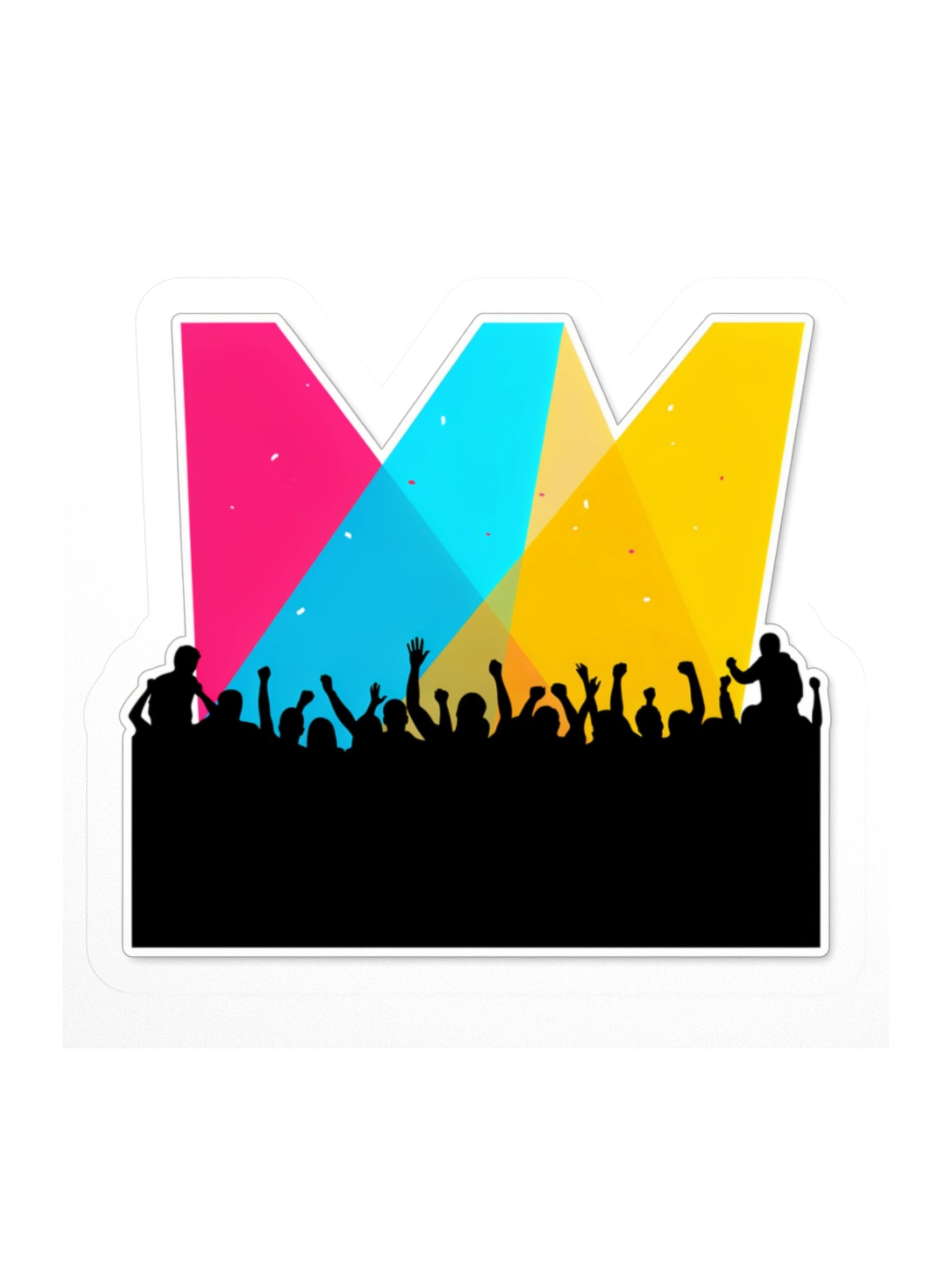Colour Crowd Concert Kiss Cut Sticker product image (2)