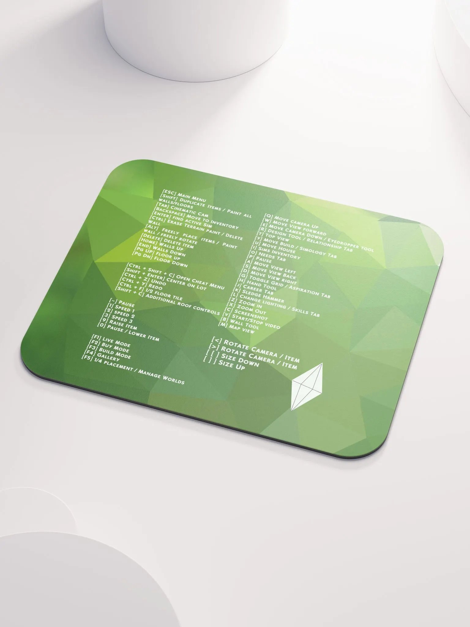 Green Sims Hotkeys Mousepad product image (4)