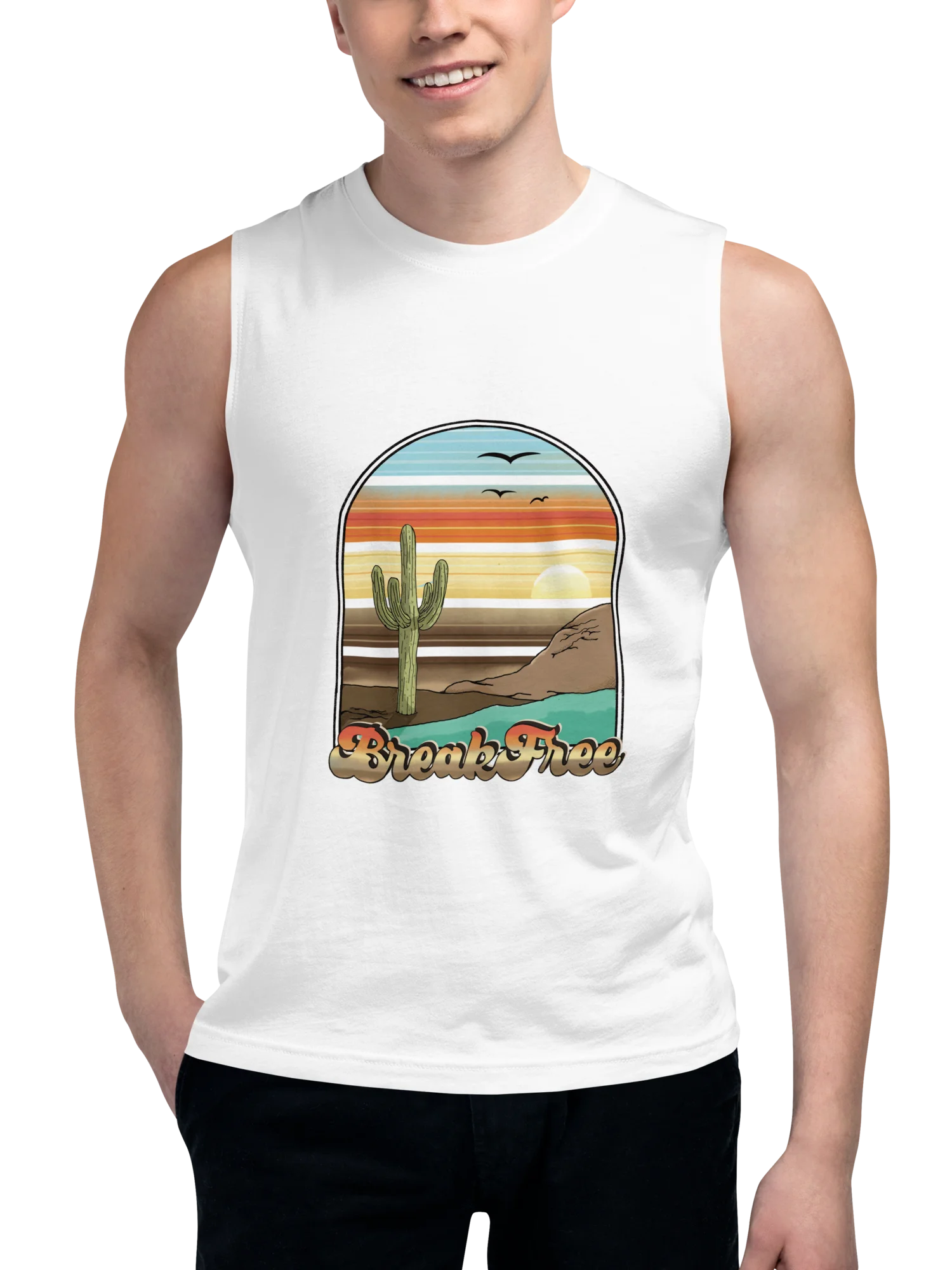 Muscle Tank Top - Break Free Cactus product image (11)