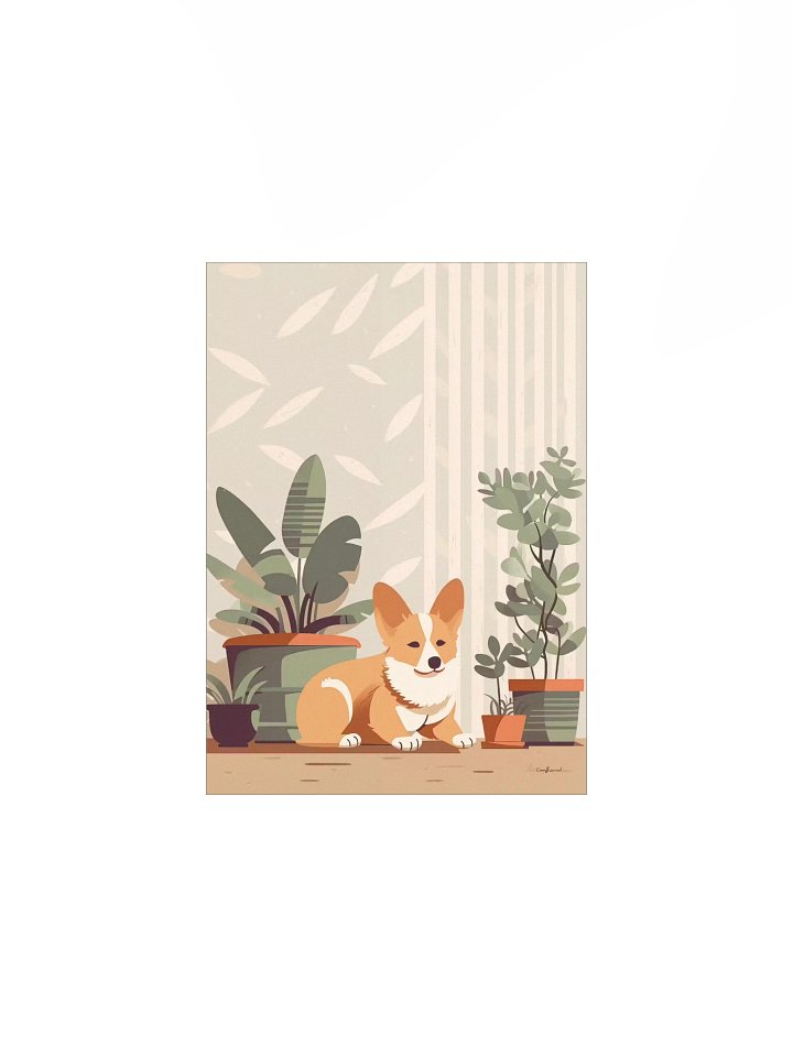 Corgi Plant Corner Poster product image (2)