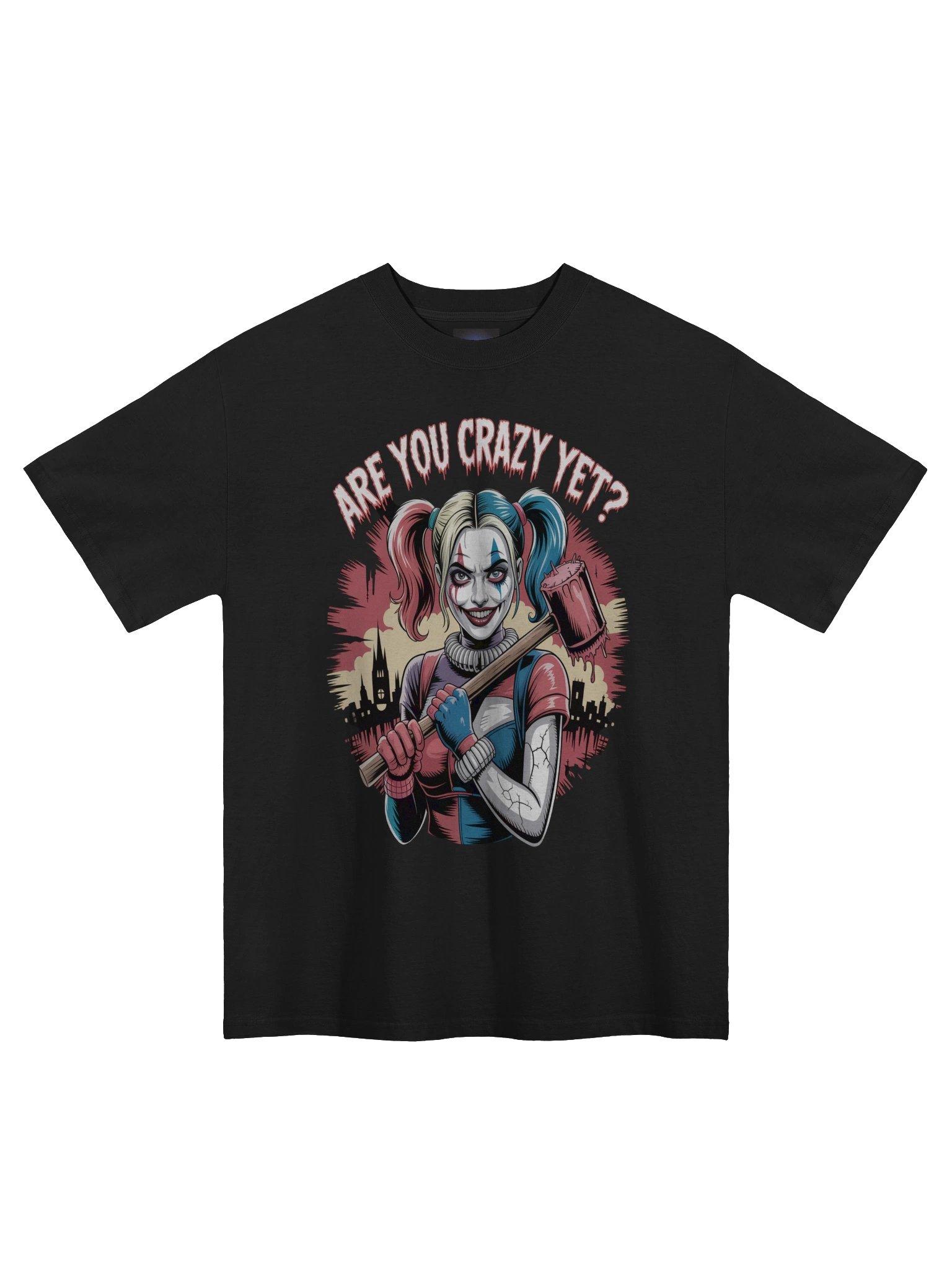 Harley Quinn 'Are You Crazy Yet?' Oversized Faded T-Shirt product image (3)